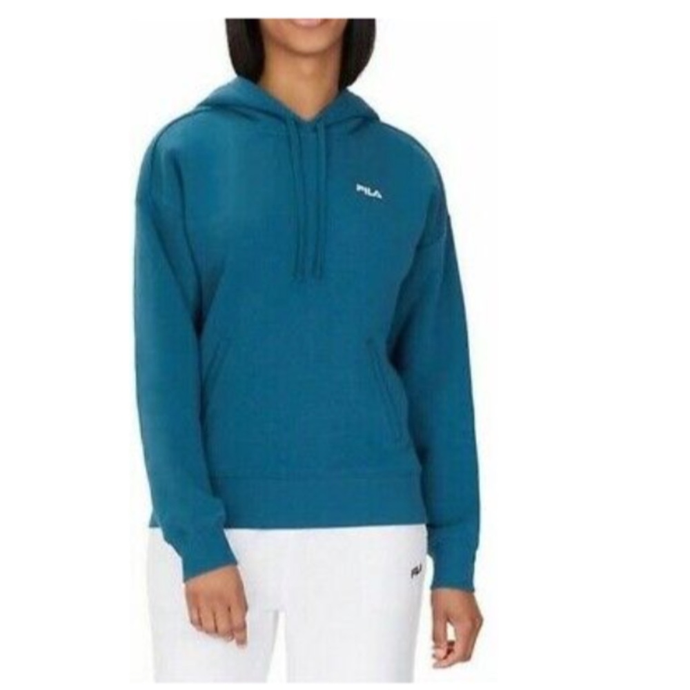 Fila Women's Soft Hoodie Sweatshirt Pullover Logo Pocket Size M